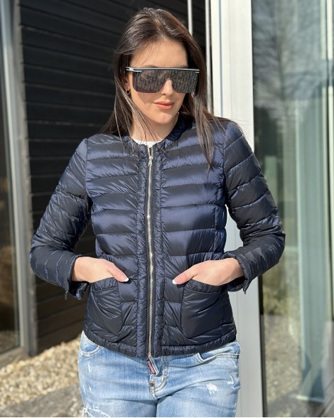 Bunda dámská Massimo Dutti černo-modrá